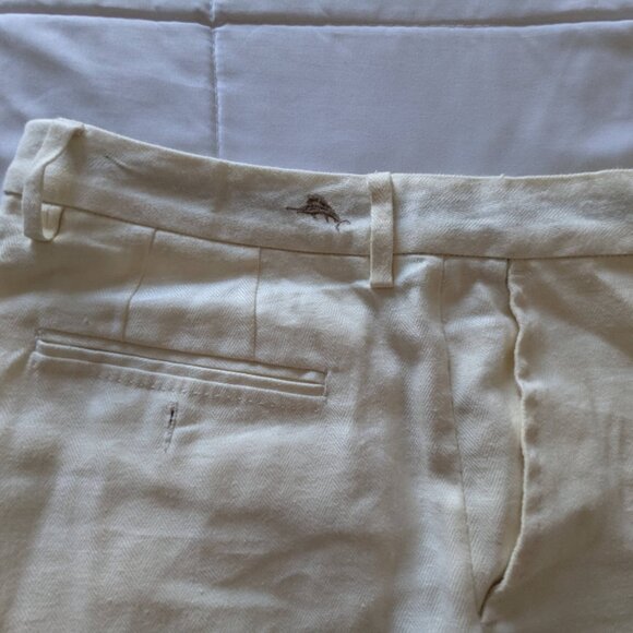 Tommy Bahama Mens Off-White Linen Blend Slacks/Pants 33x34 - Picture 4 of 12